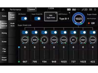 Image of SuperKnob parameter screen